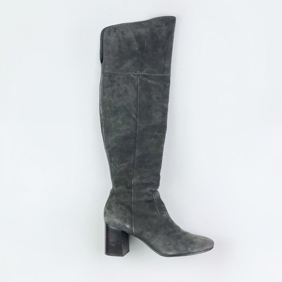 ⚡️SOLD⚡️ frye the clara grey suede over the knee heeled boots - size 9.5 - Picture 6 of 11